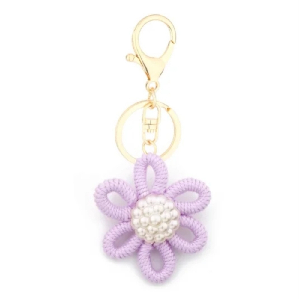 Pastel Flower Purse Charm/Keychain 3 Pcs. - Picture 3 of 6